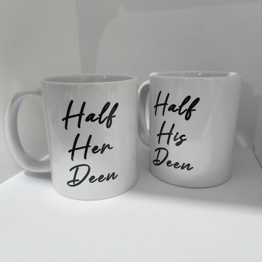 Couples Half His/Her Deen Mugs