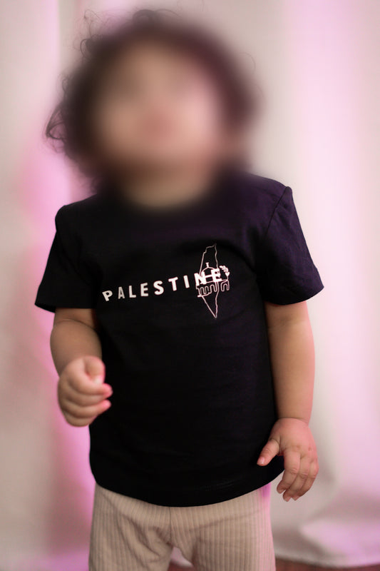 Palestine Black Baby Tee (Charity)