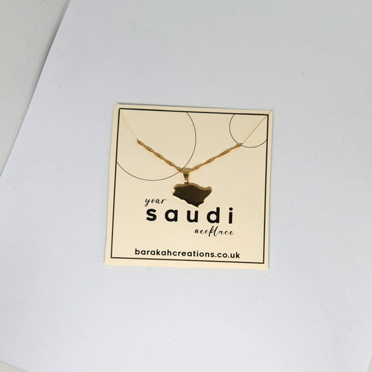 Saudi Map Necklace - Stainless Steel